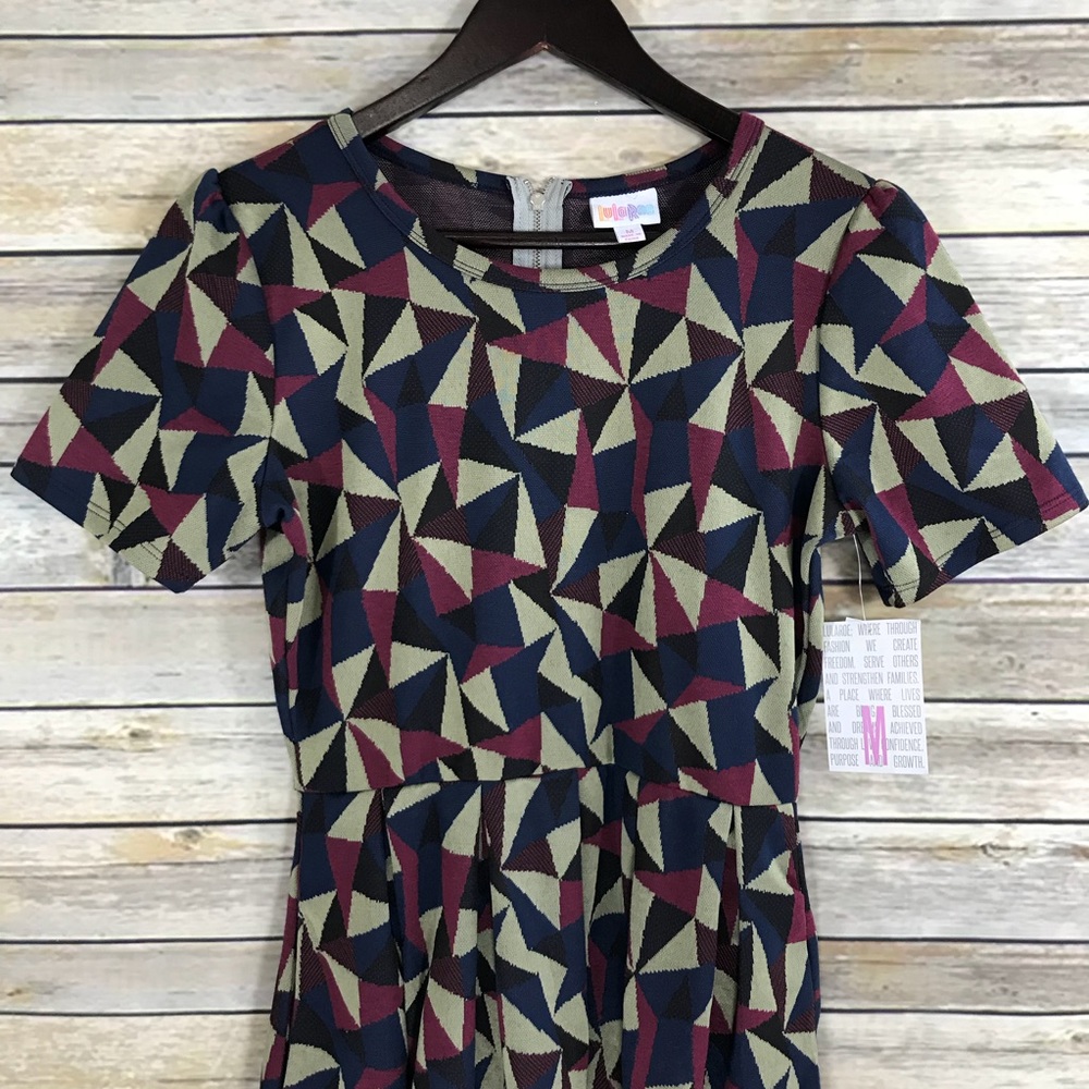 LuLaRoe Amelia Geometric Print Dress - Picture 2 of 8